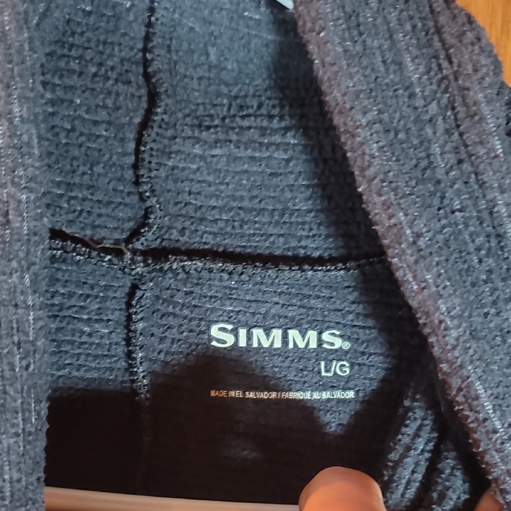 Simms Large Dark Gray Turtle Neck Sweatshirt With… - image 4